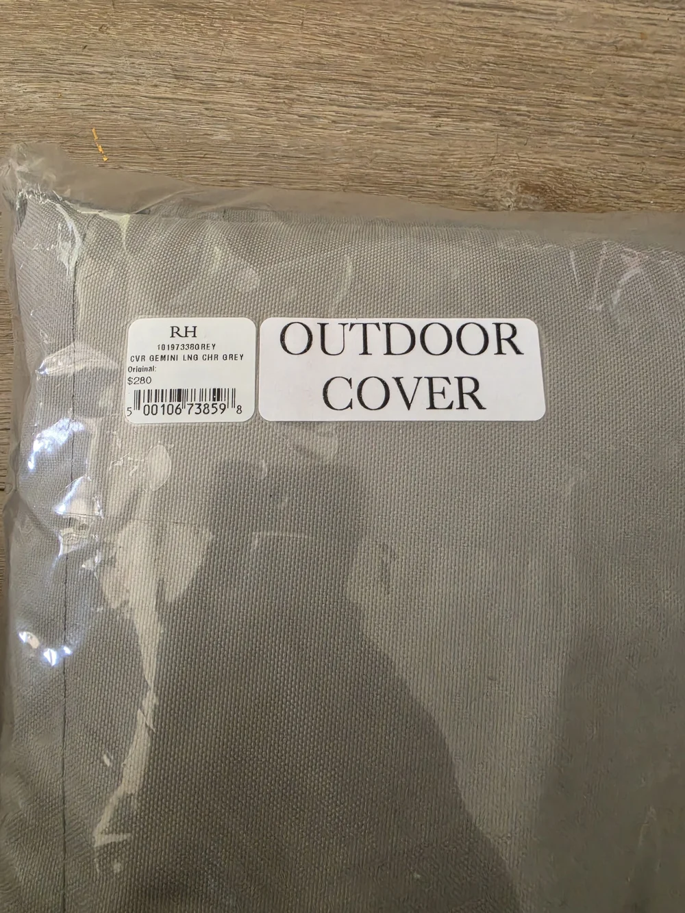 Restoration Hardware Outdoor Cover - Gray Protective Furniture Cover